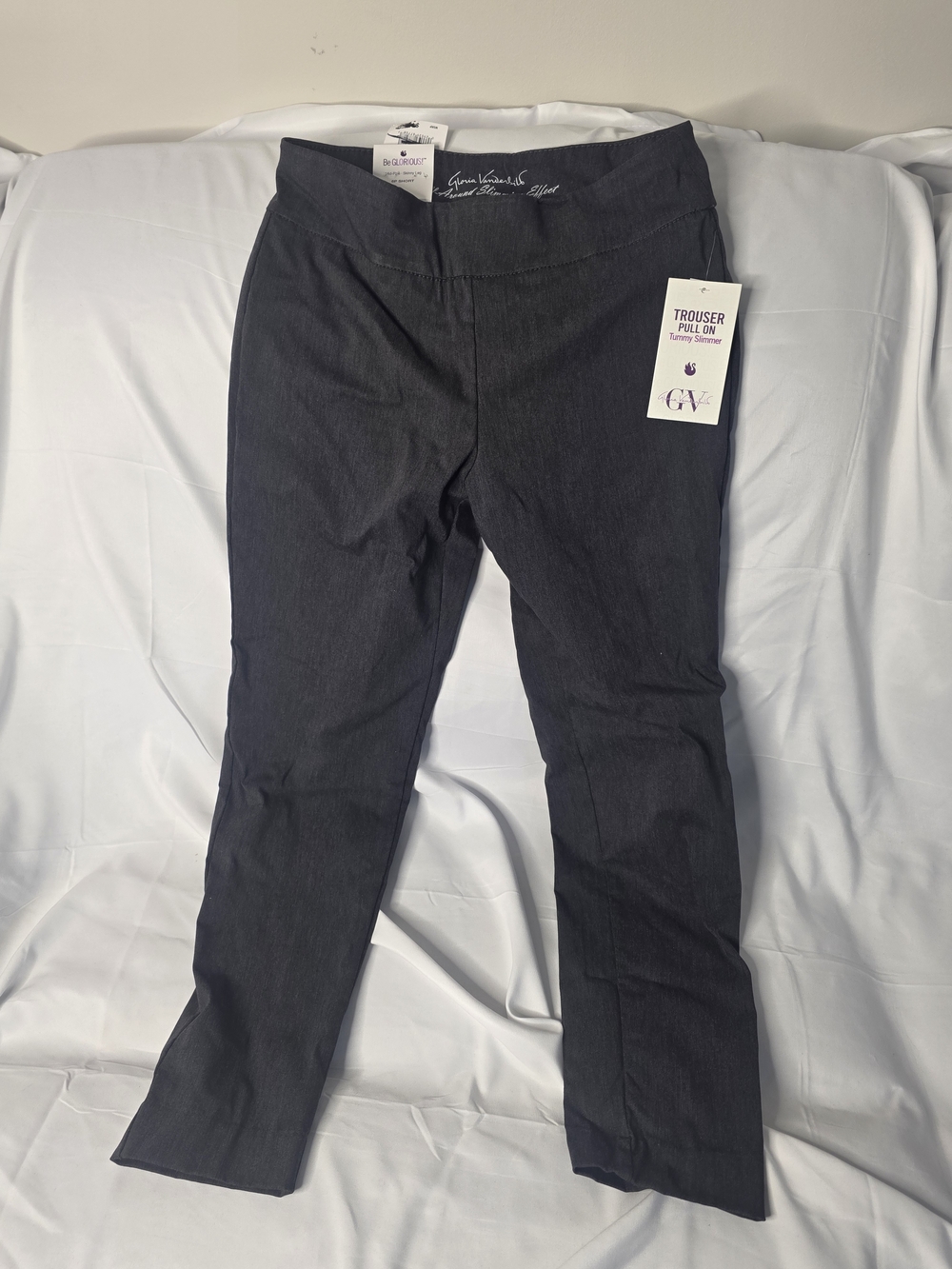 Gloria Vanderbilt Charcoal Pull-On Trousers
